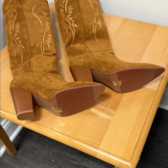 Brown Sueded Cowboy Boots - Picture 11 of 13